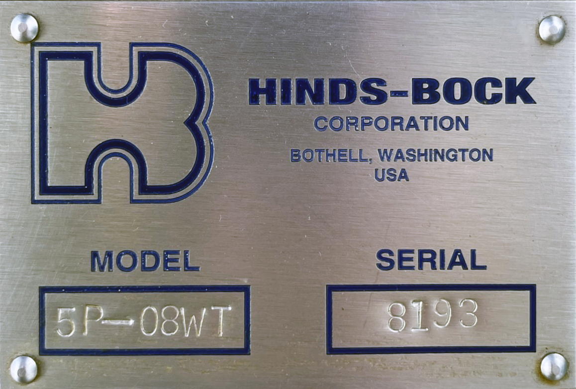Hinds-Bock (5P-08WT) 5-Piston Tabletop Automatic Bakery Muffin Batter Depositor On Automatic Adjustable Height Stainless Steel Table