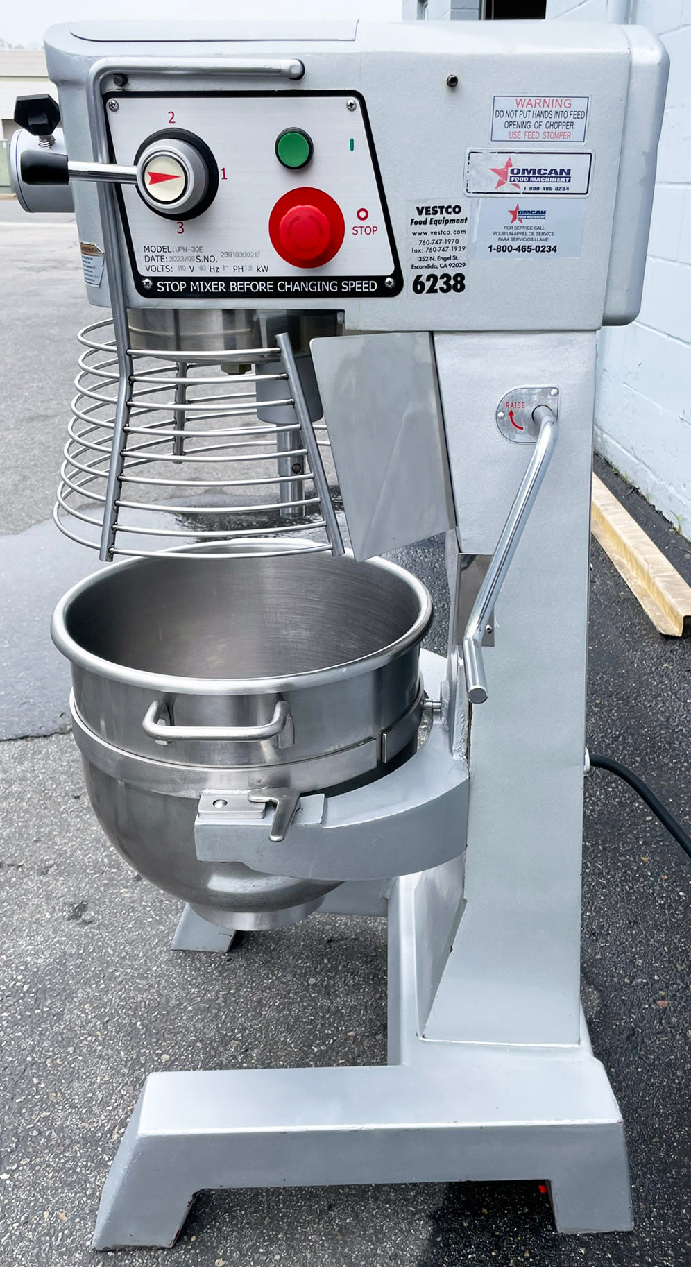 Uniworld (UPM-30E) 30QT 3 Speed Commercial Bakery Restaurant Dough Food Mixer