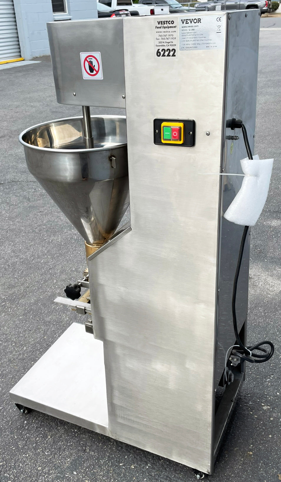 Vevor (SJ-280) 280pcs/min Adjustable Size Commercial Meatball Forming Machine