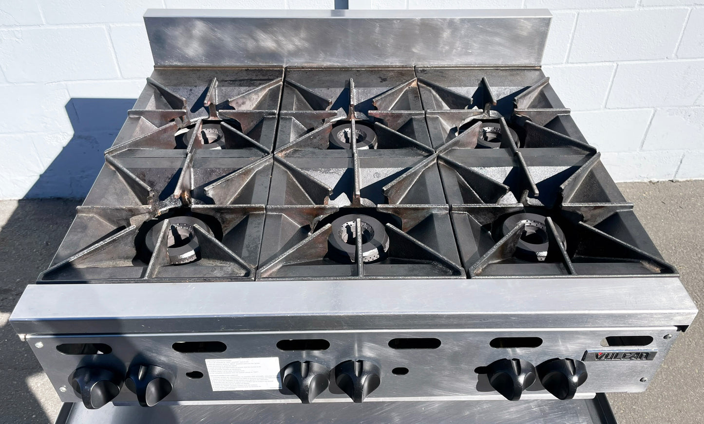 Vulcan (VHP636) 36″ Countertop 6-Burner Commercial Gas Restaurant Range