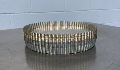 Lot Of (10) 10″ Removable Bottom Aluminum Fluted Tart Bakery Pastry Pans