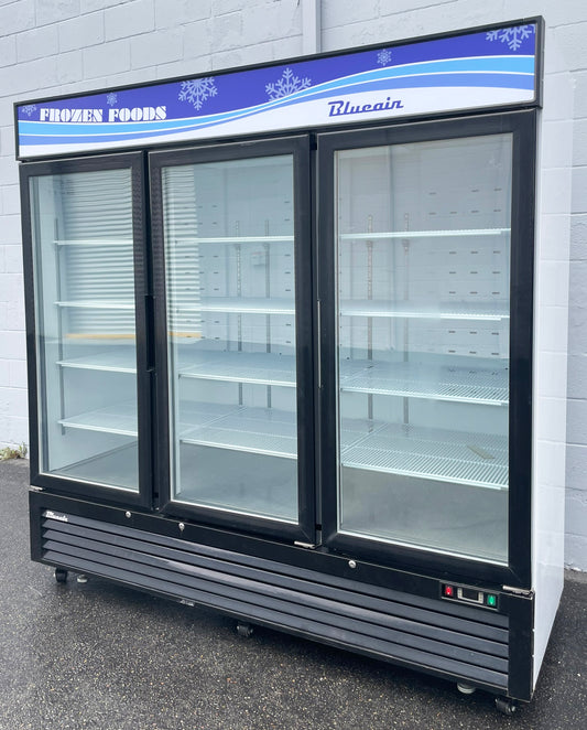Blue Air (BKGF72-HC) 82″W 3-Door Reach-In Commercial Glass Merchandiser Freezer