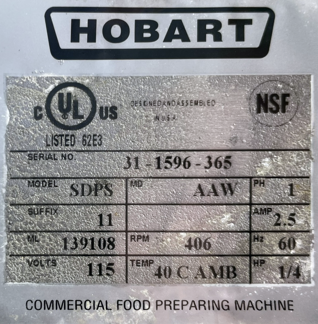 Hobart (SDPS) 20 Gallon Stainless Steel Commercial Salad Dryer Spinner