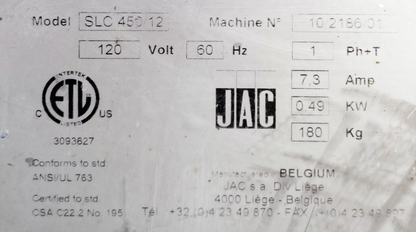 JAC (SLC450/12) 1/2″ Automatic Slicing Self-Loading Commercial Bakery Bread Slicer