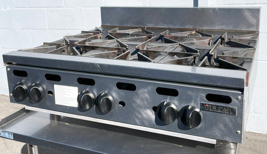 Vulcan (VHP636) 36″ Countertop 6-Burner Commercial Gas Restaurant Range